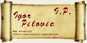 Igor Pilović vizit kartica